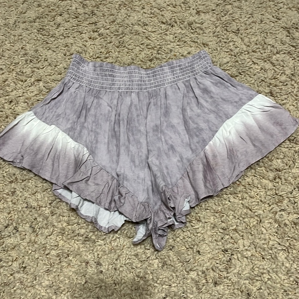 Ocean Drive Purple Tie Dye Flowy Shorts